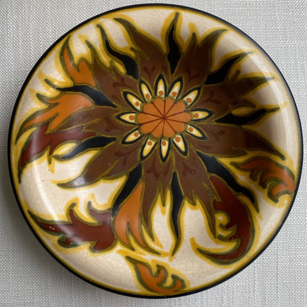 Vintage Gouda bowl ceramic pottery antique Holland Netherlands Mimi